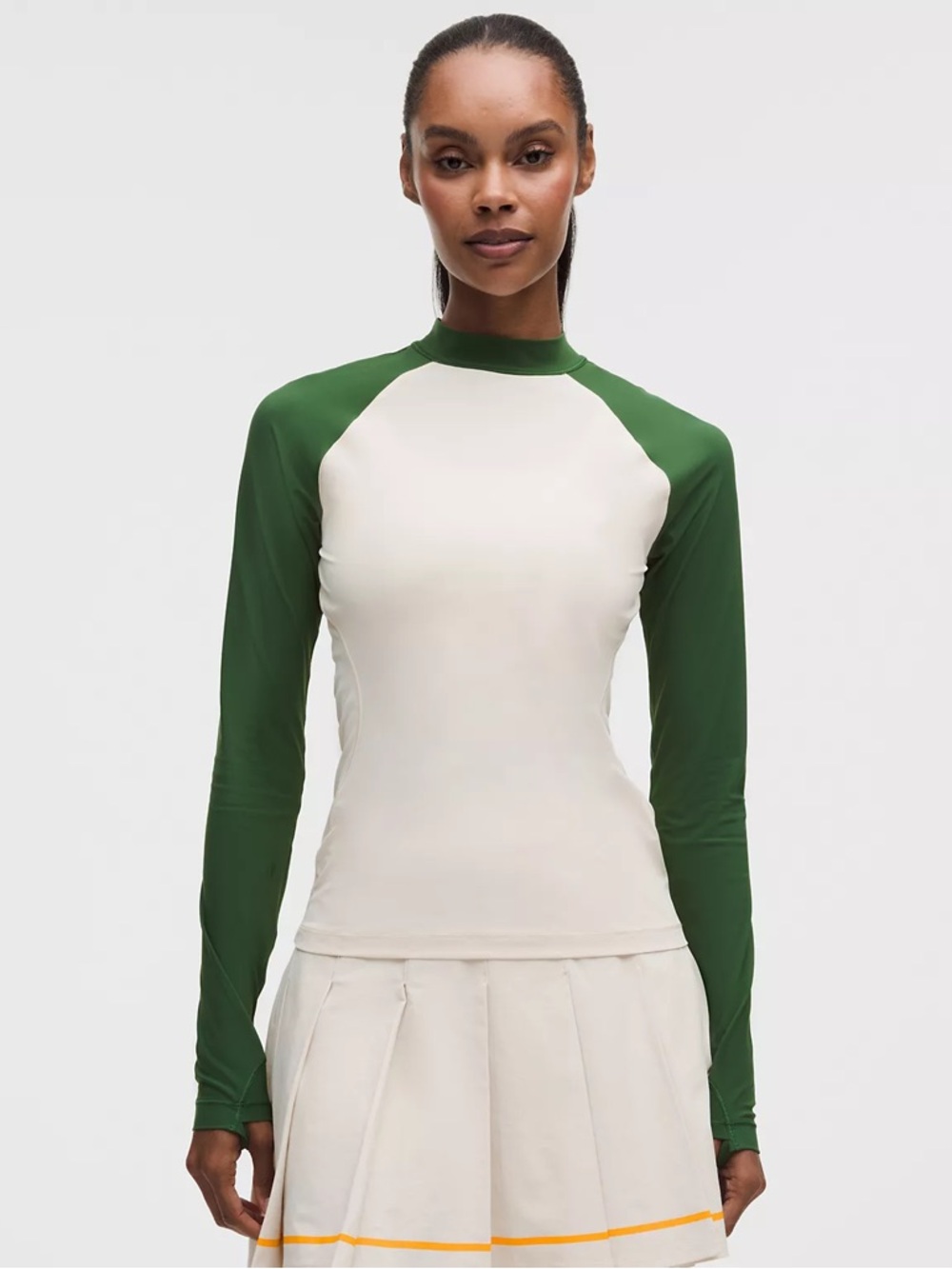 UV-Protective Mockneck Long-Sleeve Shirt - Fits like XS/S
